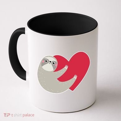 Valentines Day Sloth Heart Coffee Mug