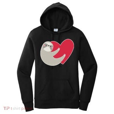 Valentines Day Sloth Heart Women's Hoodie