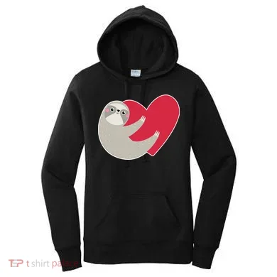 Valentines Day Sloth Heart Women's Hoodie