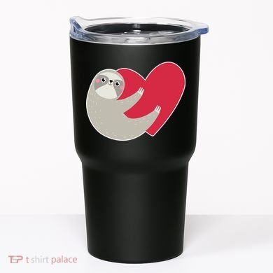 Valentines Day Sloth Heart Tumbler
