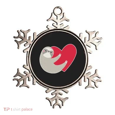 Valentines Day Sloth Heart Ornament