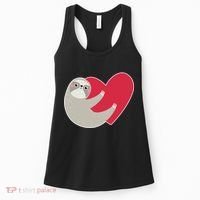 Valentines Day Sloth Heart Women's Tank Top thumb 0