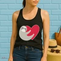 Valentines Day Sloth Heart Women's Tank Top thumb 2