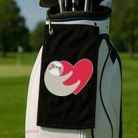 Valentines Day Sloth Heart Golf Towel thumb 2