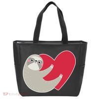 Valentines Day Sloth Heart Tote Bag thumb 0