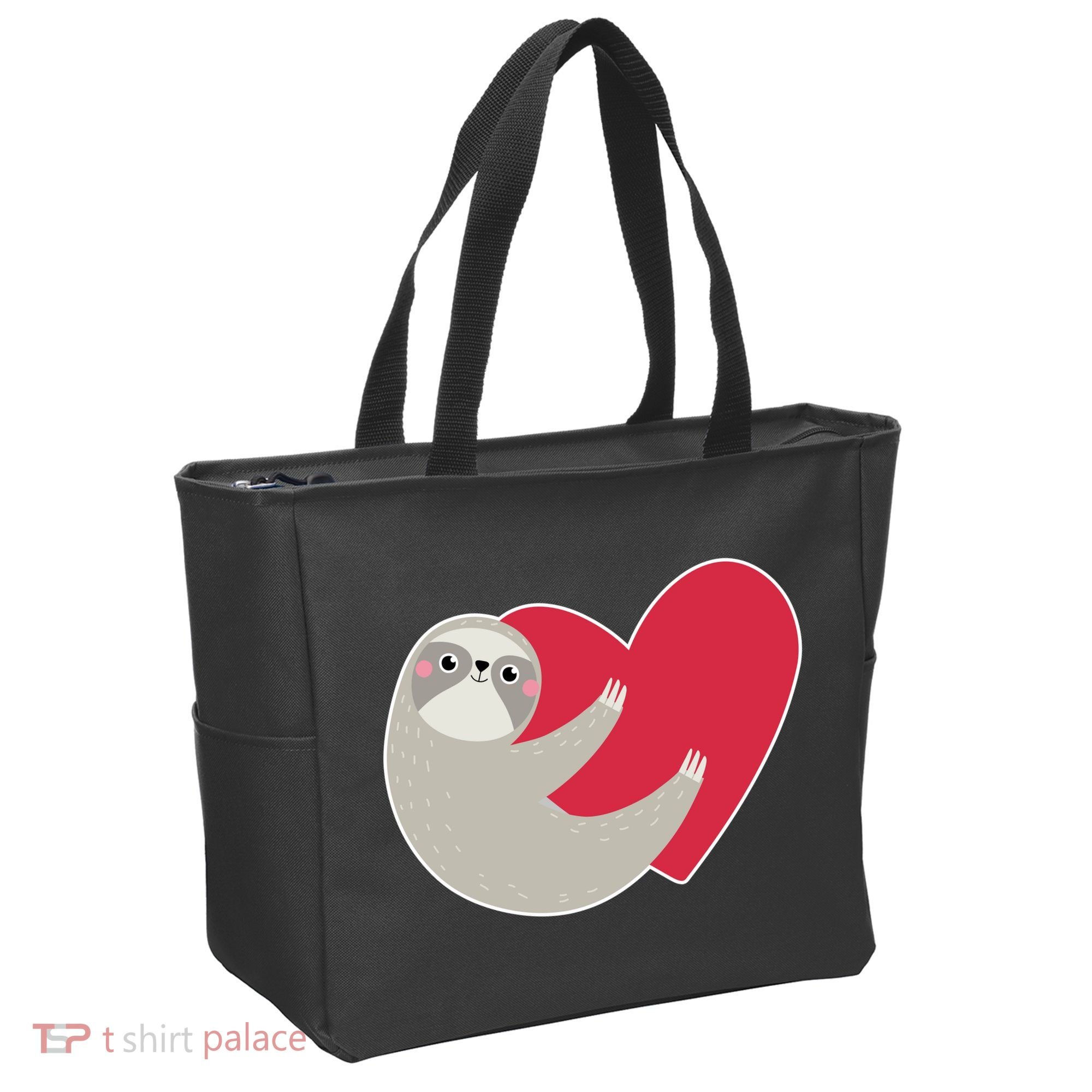 Valentines Day Sloth Heart Tote Bag