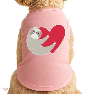 Valentines Day Sloth Heart Doggie Tank