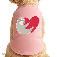 Valentines Day Sloth Heart Doggie Tank thumb 0