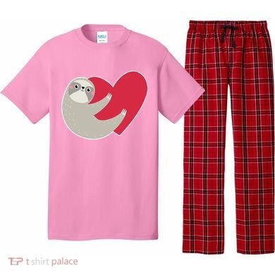 Valentines Day Sloth Heart Pajama Set