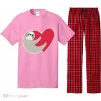 Valentines Day Sloth Heart Pajama Set thumb 0