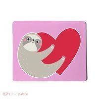 Valentines Day Sloth Heart Mousepad thumb 0