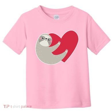 Valentines Day Sloth Heart Toddler T-Shirt