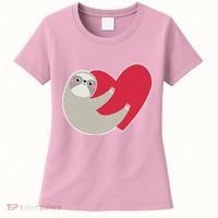Valentines Day Sloth Heart Women's T-Shirt thumb 0