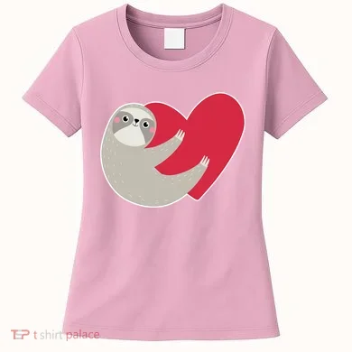 Valentines Day Sloth Heart Women's T-Shirt