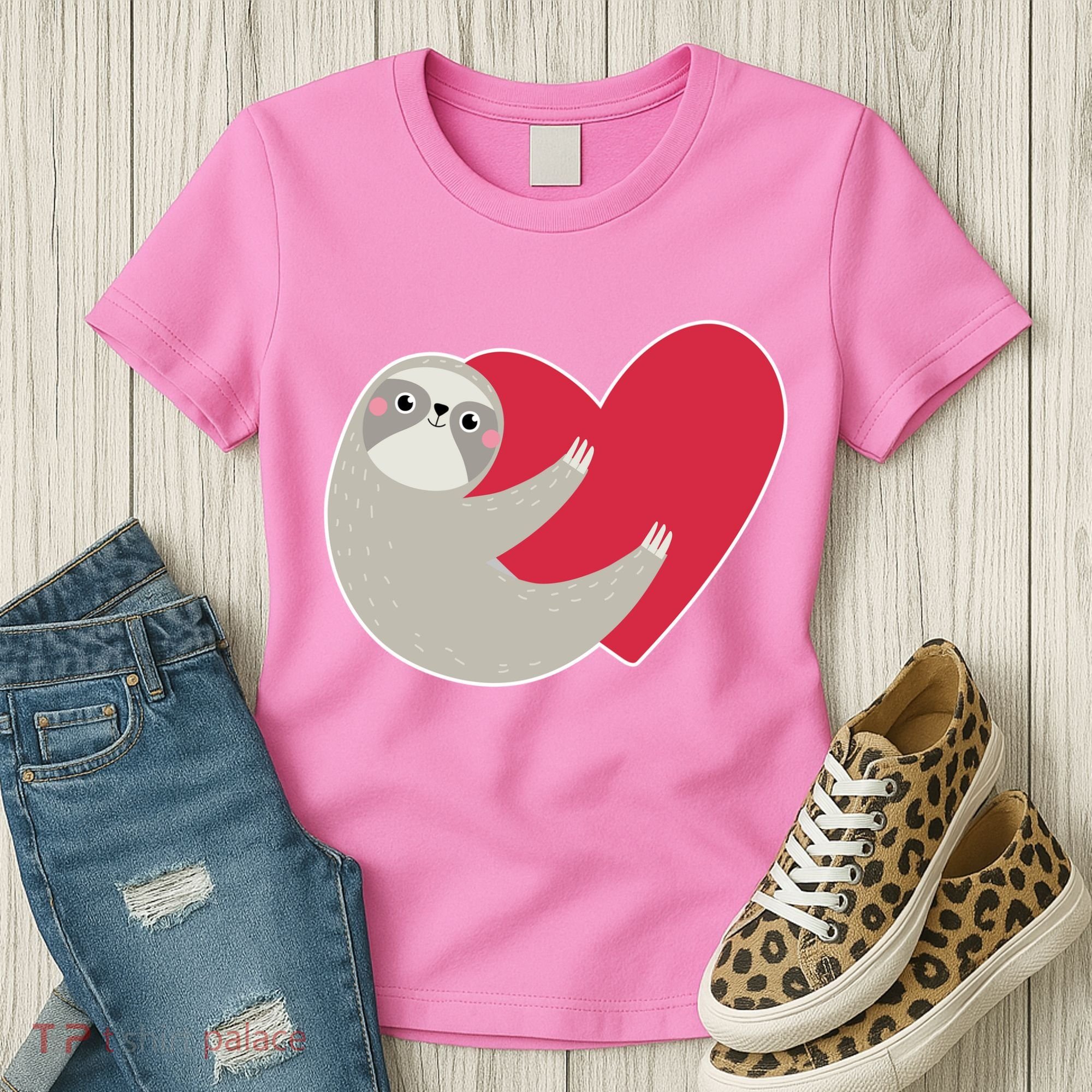 Valentines Day Sloth Heart Women's T-Shirt
