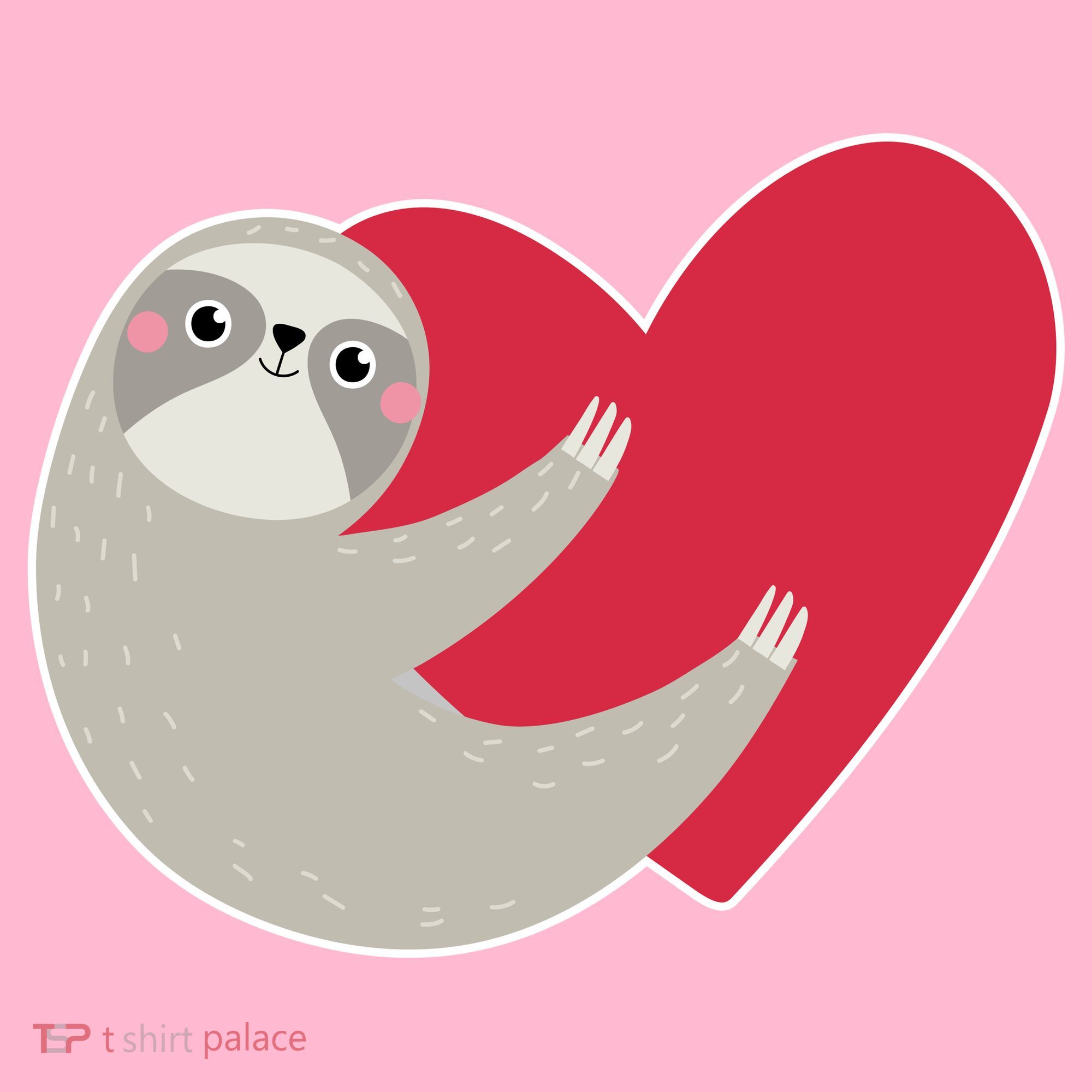 Valentines Day Sloth Heart Women's T-Shirt