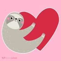Valentines Day Sloth Heart Women's T-Shirt thumb 6