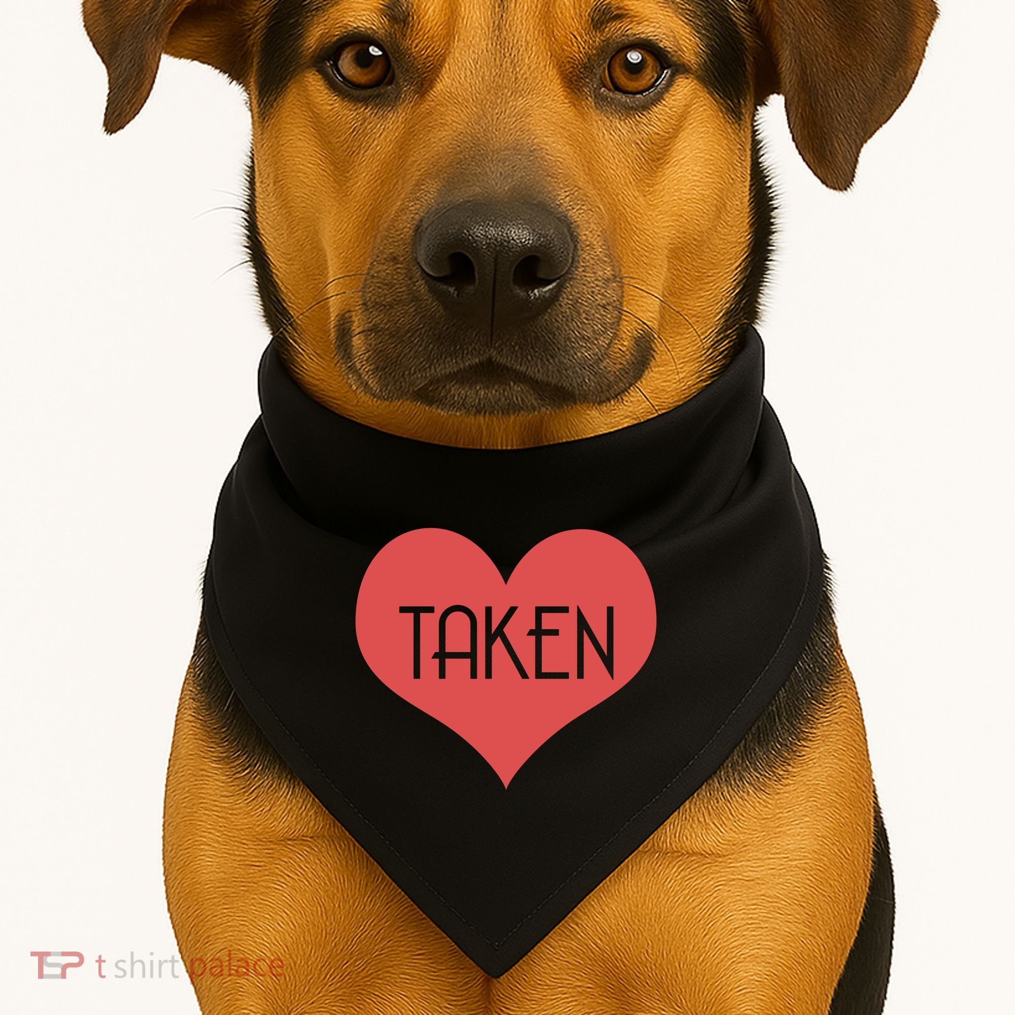 Valentine's Day Taken Heart  USA-Made Doggie Bandana