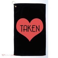 Valentine's Day Taken Heart  Golf Towel thumb 0