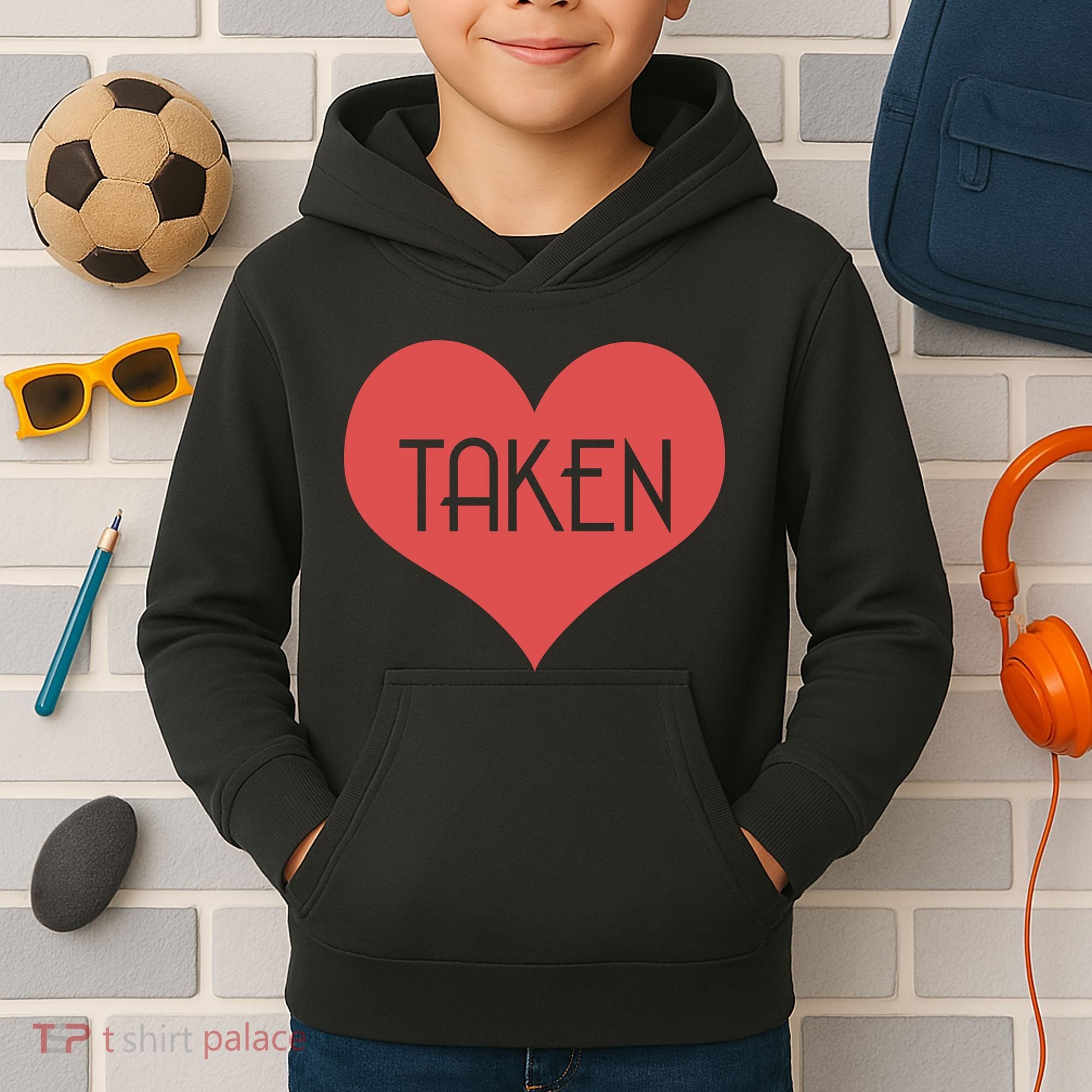 Valentine's Day Taken Heart  Kids Hoodie