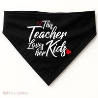 Valentine's Day This Teacher Loves Her Kids USA-Made Doggie Bandana thumb 0