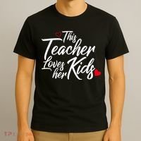Valentine's Day This Teacher Loves Her Kids T-Shirt thumb 3