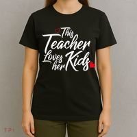 Valentine's Day This Teacher Loves Her Kids T-Shirt thumb 4