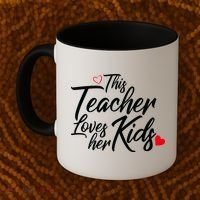 Valentine's Day This Teacher Loves Her Kids Coffee Mug thumb 2