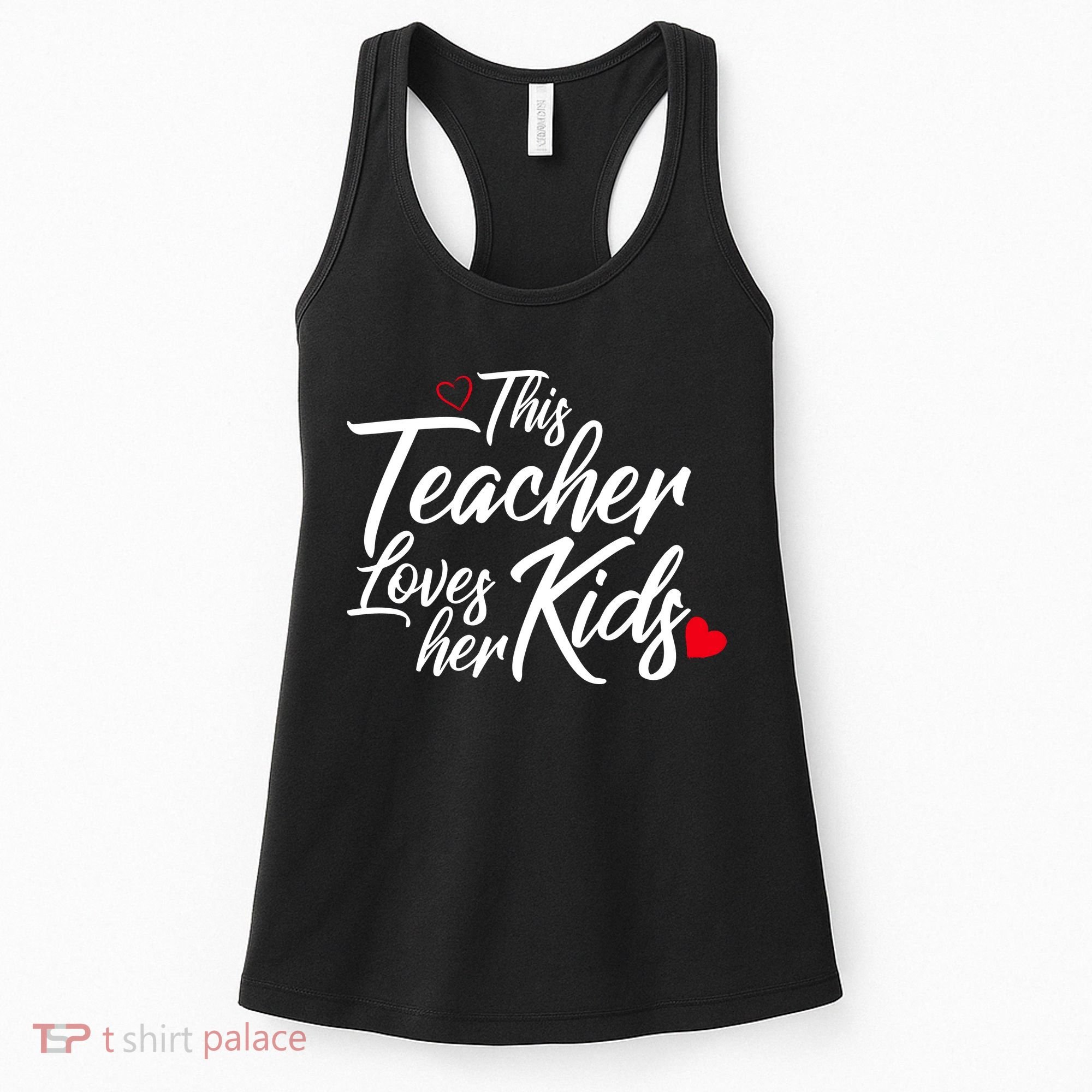 Valentine's Day This Teacher Loves Her Kids Women's Tank Top