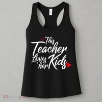 Valentine's Day This Teacher Loves Her Kids Women's Tank Top thumb 3