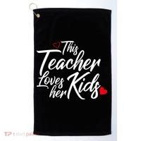Valentine's Day This Teacher Loves Her Kids Golf Towel thumb 0