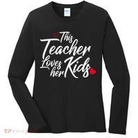Valentine's Day This Teacher Loves Her Kids Women's Long Sleeve Shirt thumb 0