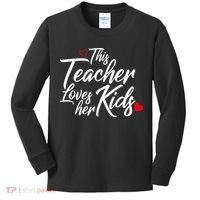 Valentine's Day This Teacher Loves Her Kids Kids Long Sleeve Shirt thumb 0