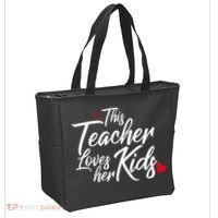 Valentine's Day This Teacher Loves Her Kids Tote Bag thumb 2