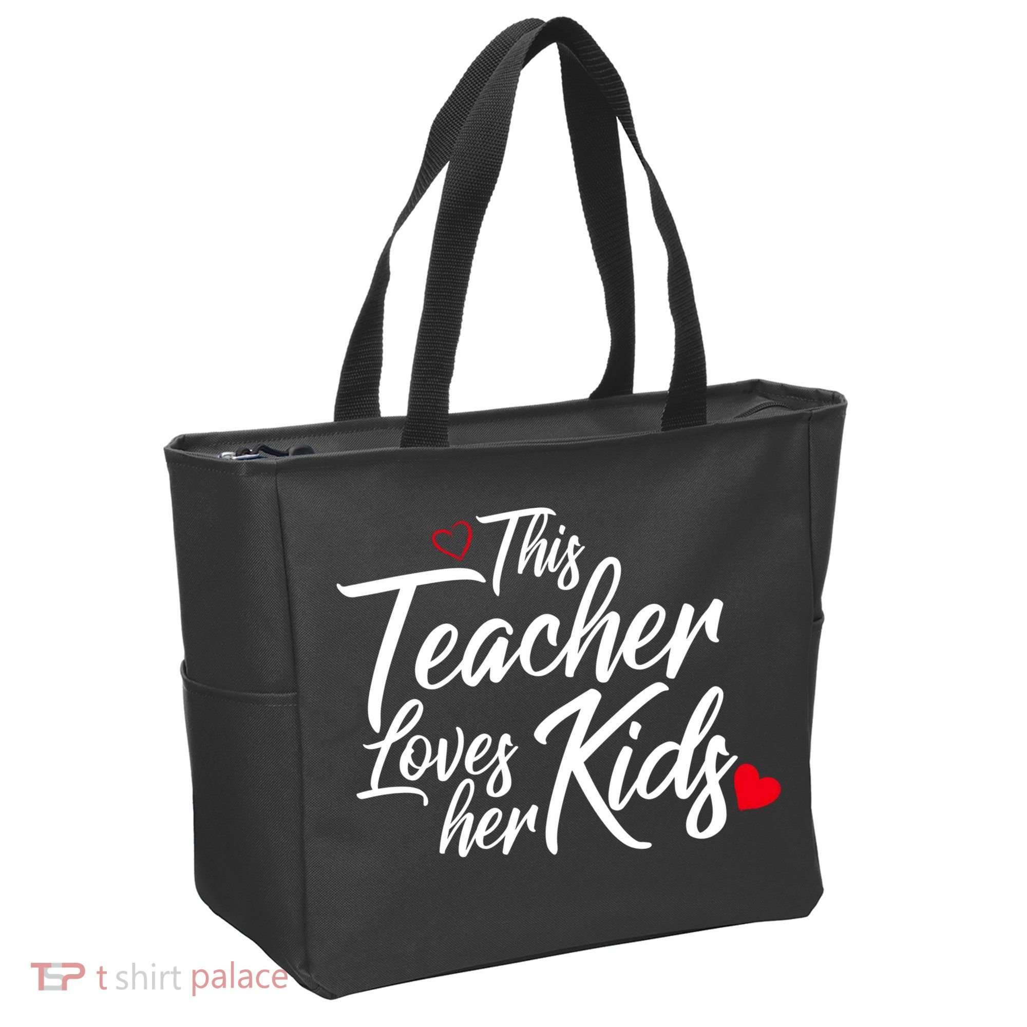 Valentine's Day This Teacher Loves Her Kids Tote Bag