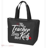 Valentine's Day This Teacher Loves Her Kids Tote Bag thumb 3