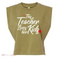 Valentine's Day This Teacher Loves Her Kids Garment-Dyed Women's Muscle Tee thumb 0