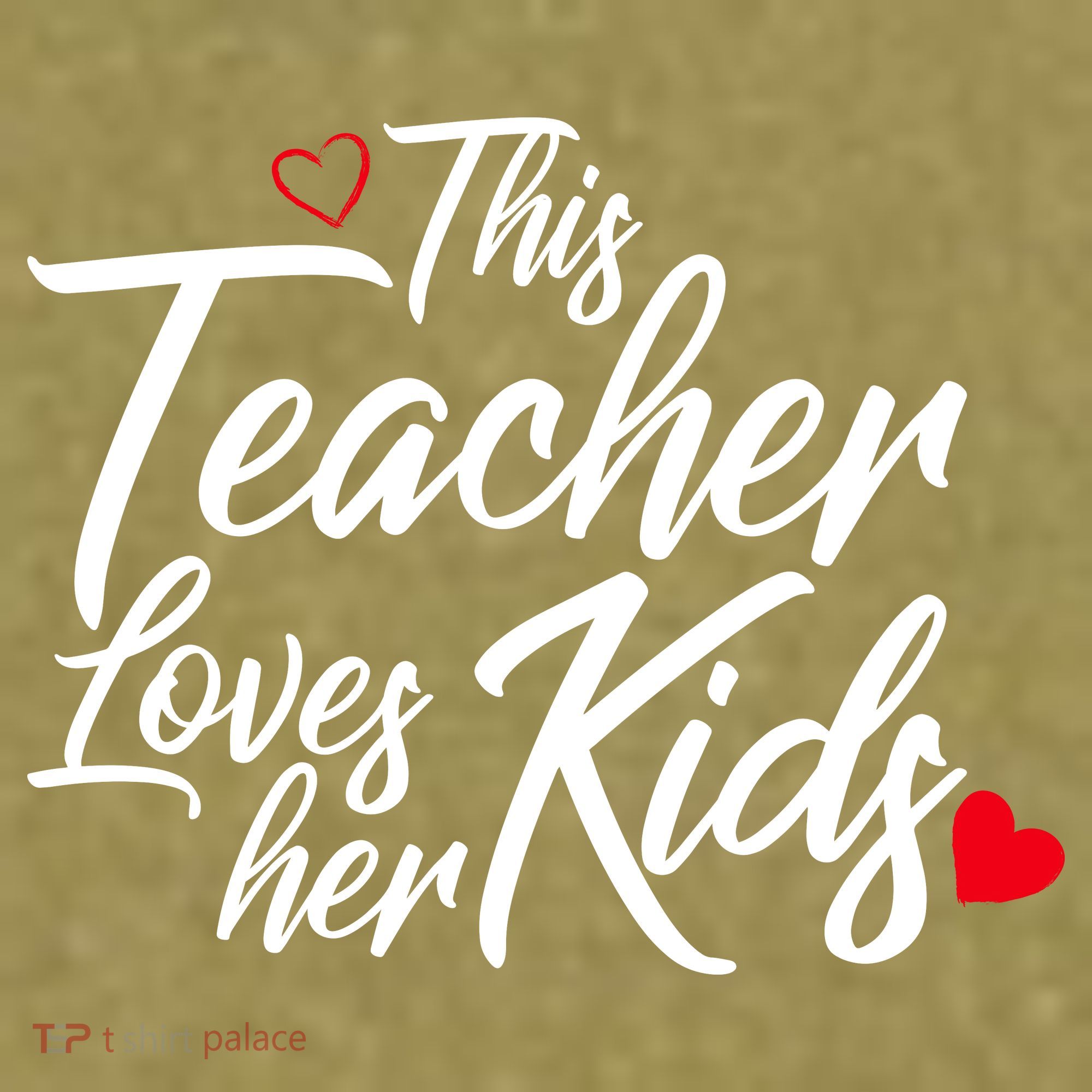 Valentine's Day This Teacher Loves Her Kids Garment-Dyed Women's Muscle Tee