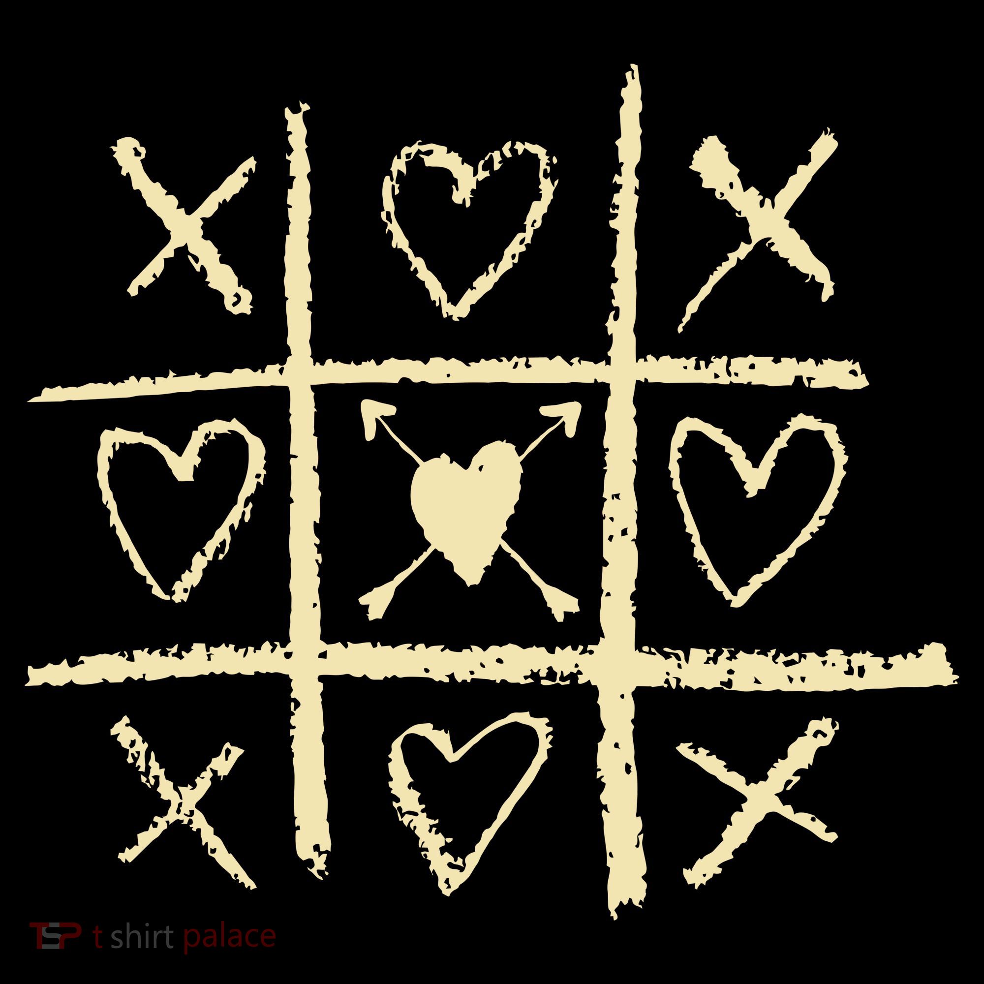 Valentine's Day Tic Tac Toe Love Hearts Women's Hoodie