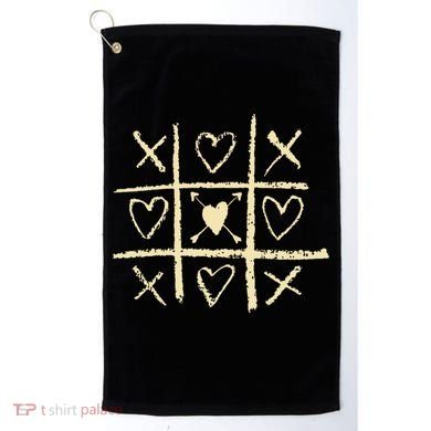 Valentine's Day Tic Tac Toe Love Hearts Golf Towel