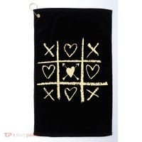 Valentine's Day Tic Tac Toe Love Hearts Golf Towel thumb 0
