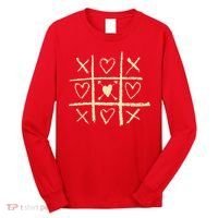 Valentine's Day Tic Tac Toe Love Hearts Long Sleeve Shirt thumb 0