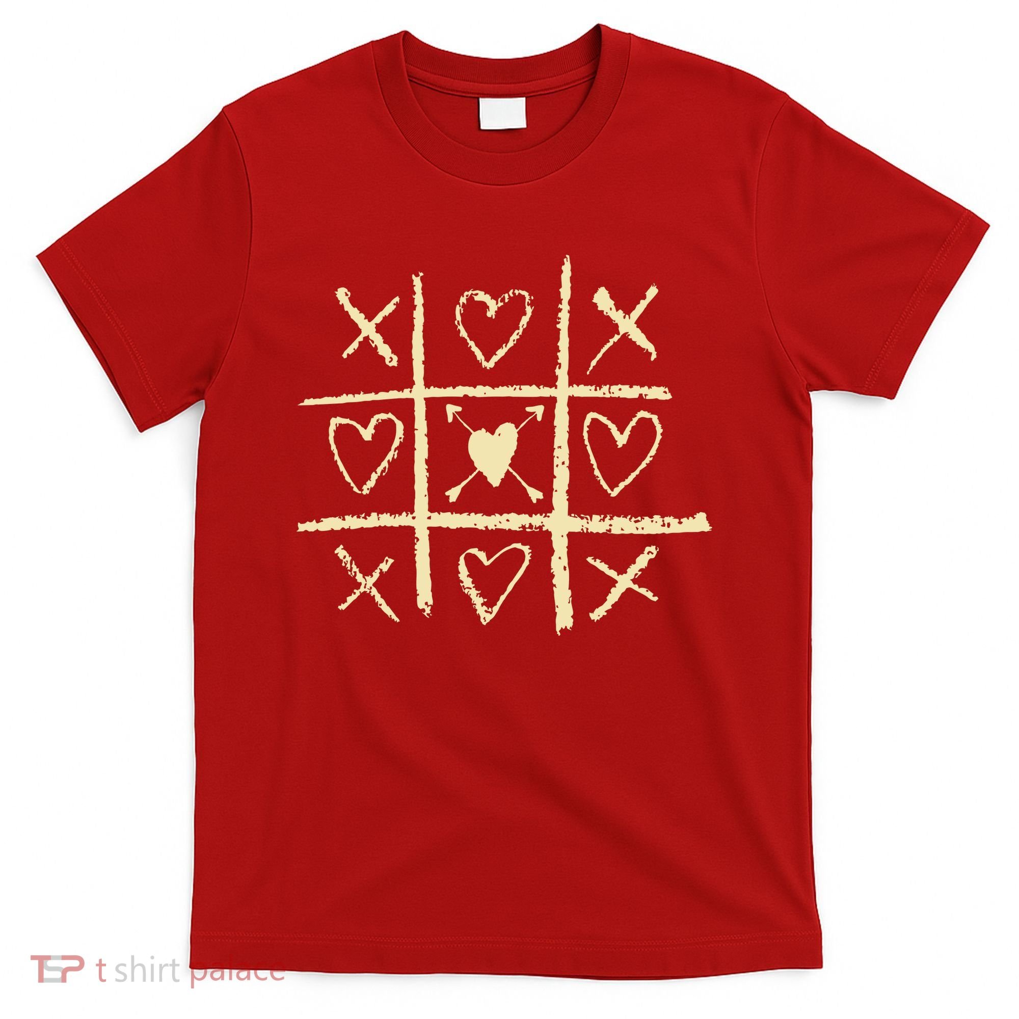Valentine's Day Tic Tac Toe Love Hearts T-Shirt