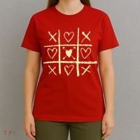 Valentine's Day Tic Tac Toe Love Hearts T-Shirt thumb 4