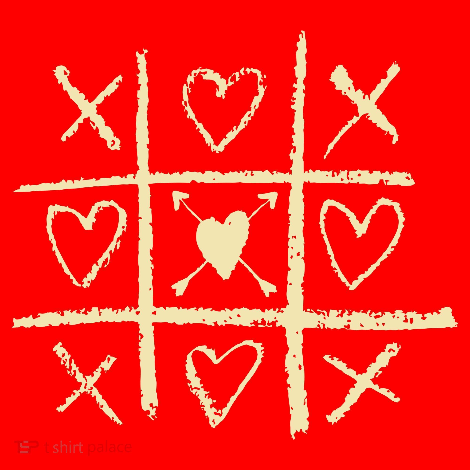Valentine's Day Tic Tac Toe Love Hearts Women's Tank Top