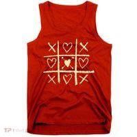 Valentine's Day Tic Tac Toe Love Hearts Tank Top thumb 0