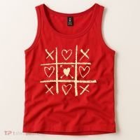 Valentine's Day Tic Tac Toe Love Hearts Tank Top thumb 2