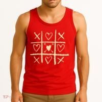 Valentine's Day Tic Tac Toe Love Hearts Tank Top thumb 3