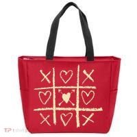 Valentine's Day Tic Tac Toe Love Hearts Tote Bag thumb 0