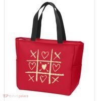 Valentine's Day Tic Tac Toe Love Hearts Tote Bag thumb 3